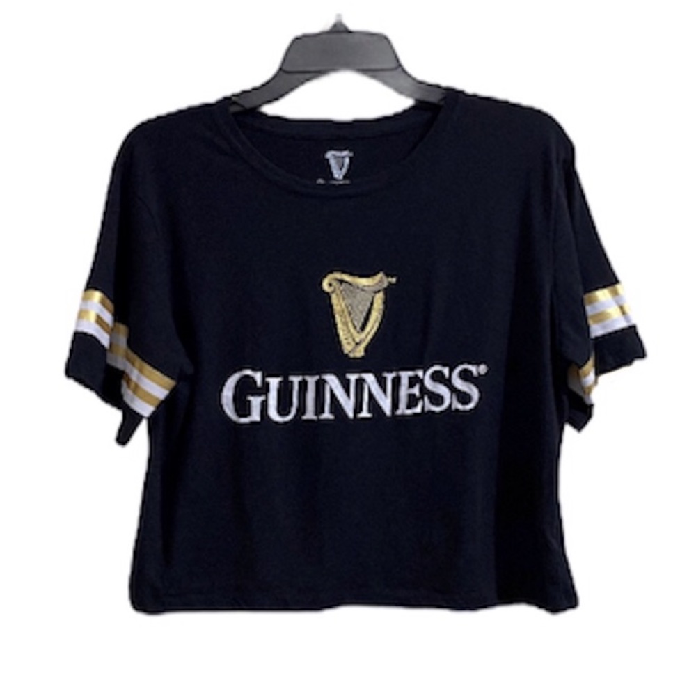 Guinness Beer Black Cropped Top Size Large